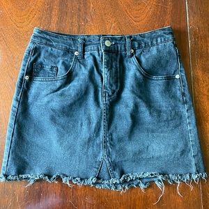 Black Jean Skirt